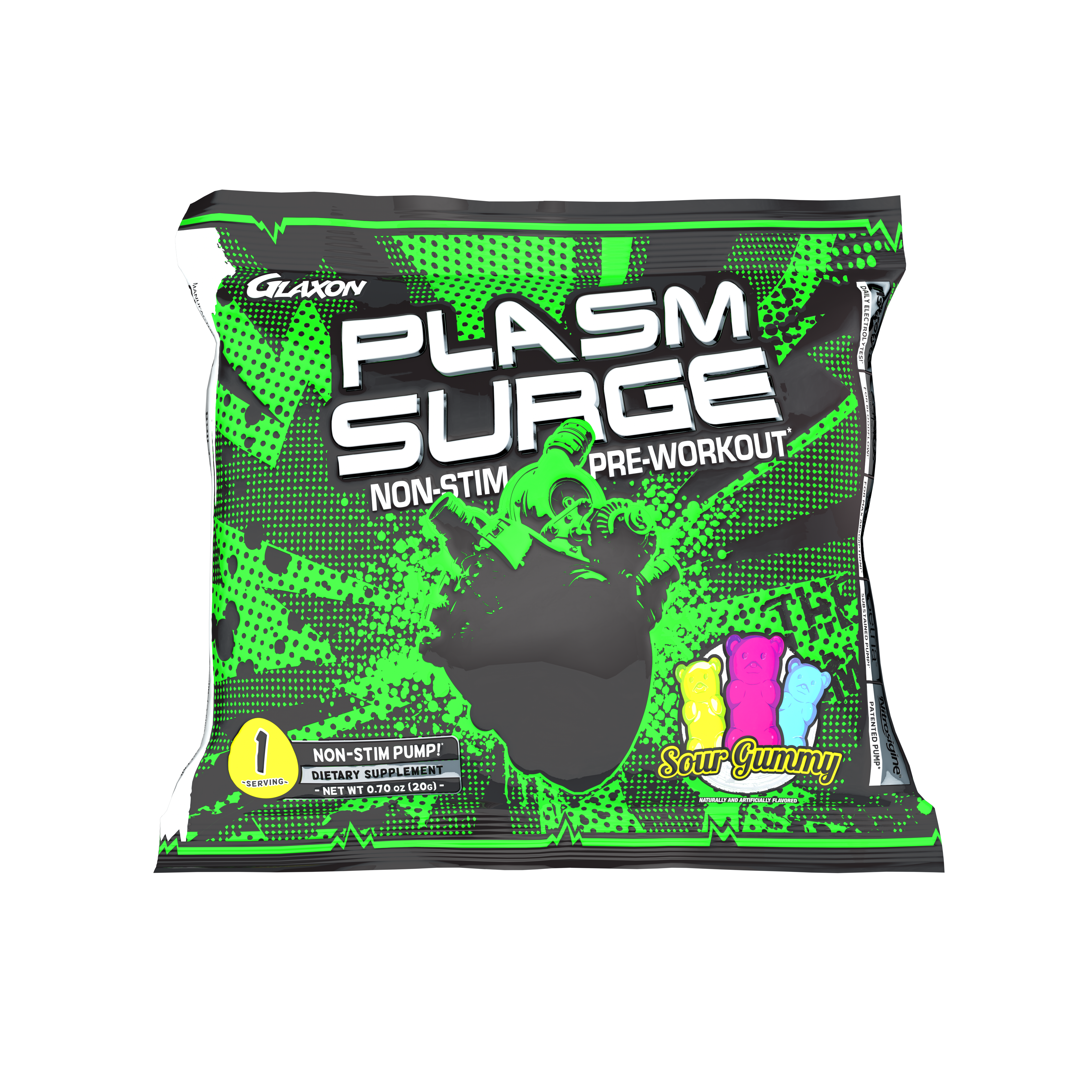 Glaxon Plasm Surge V3 - Non-Stim P.W.O & Pump - Sample Packet