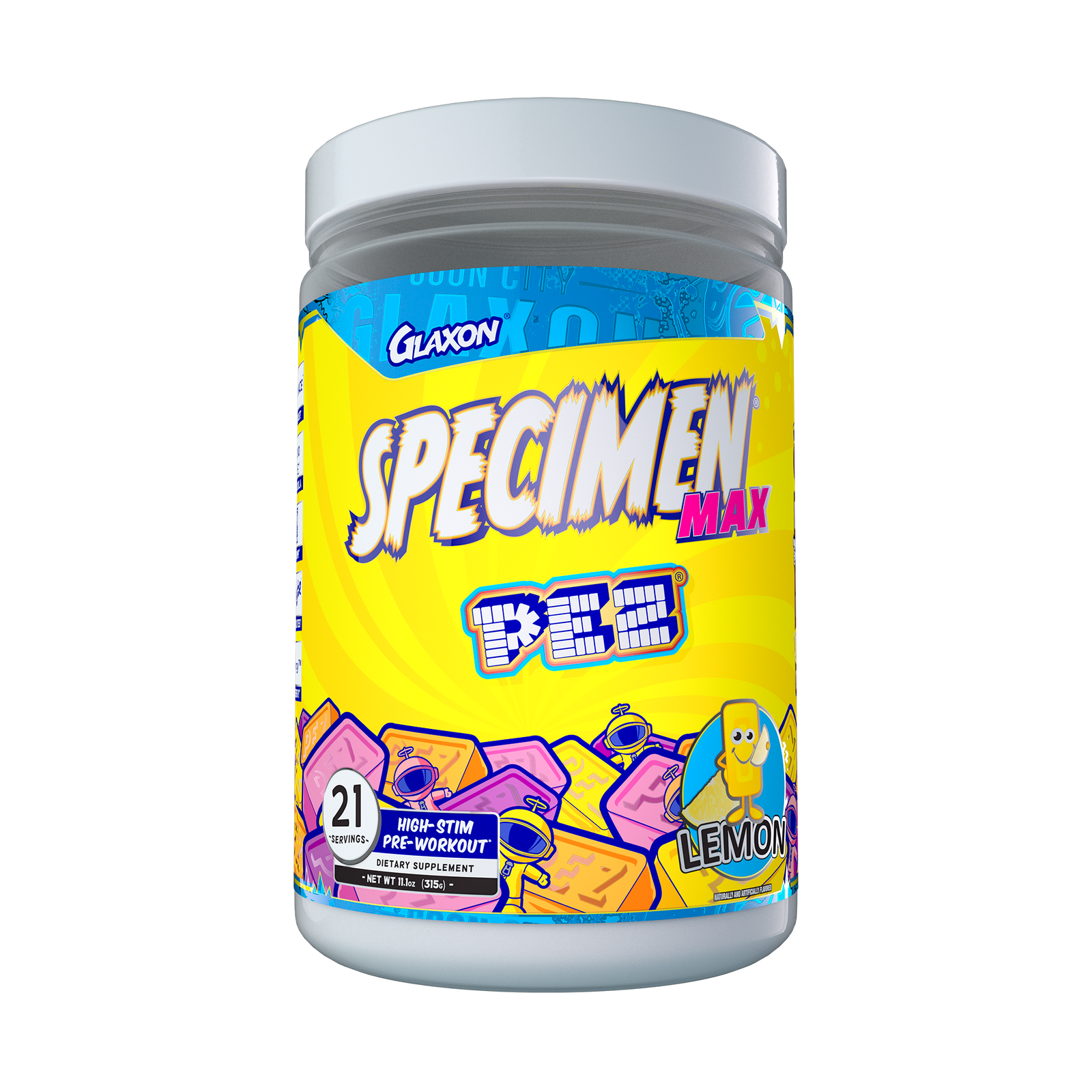 Specimen Max High Stim PreWorkout PEZ® X Glaxon